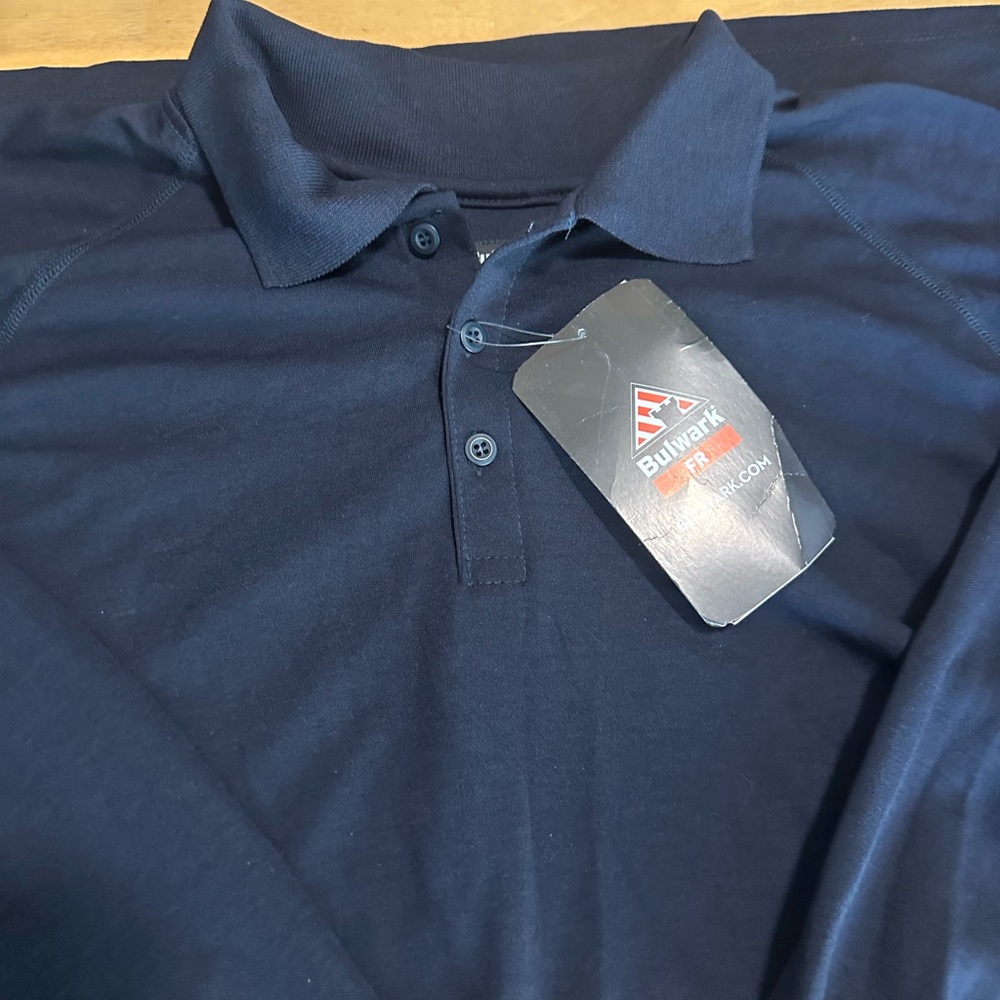 Bulwark Cool Touch®2 Long Sleeve Classic Polo Navy SMP2NV5 Size 3X